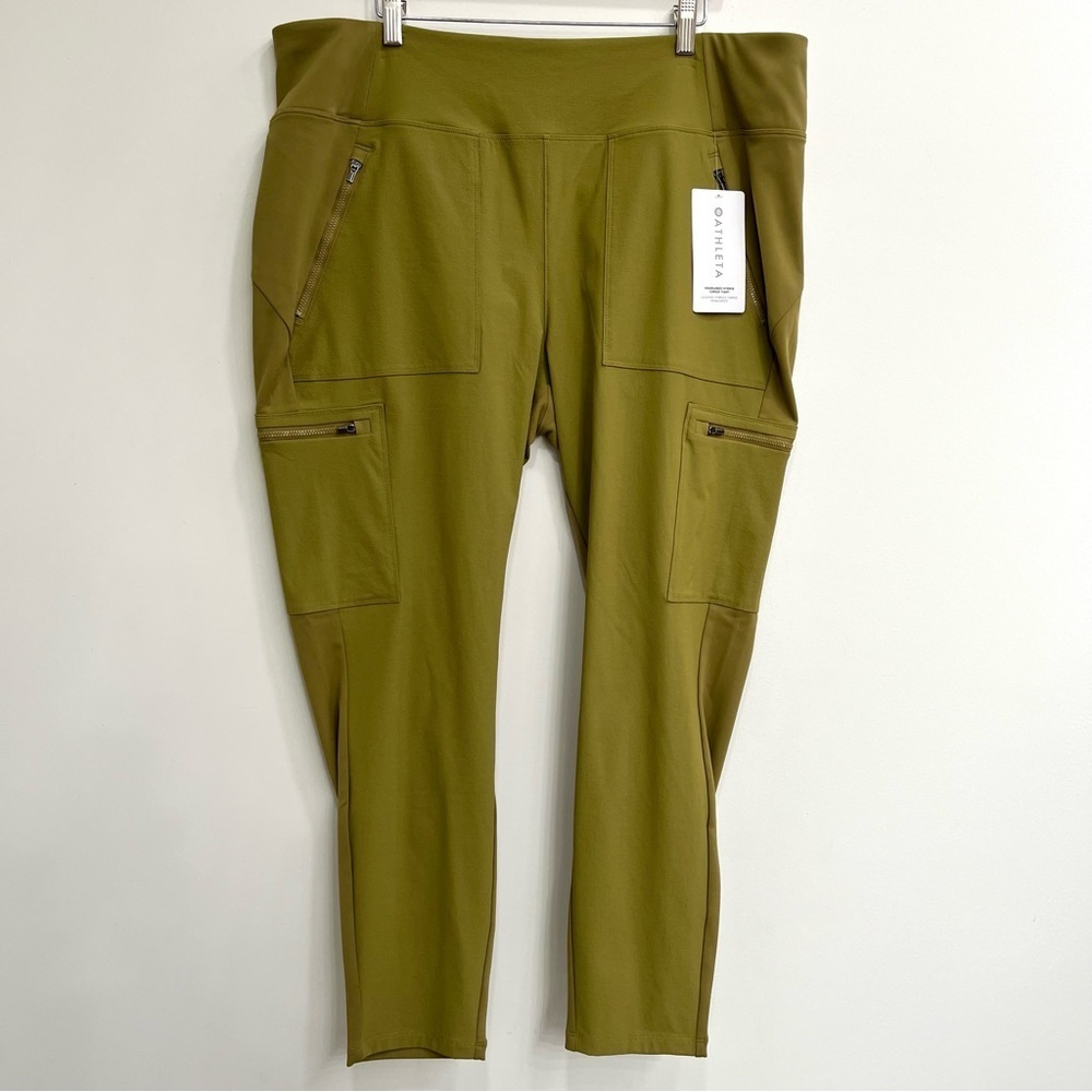 Athleta Headlands Hybrid Cargo Tights High Rise in Tapestry Gold Plus Size 22